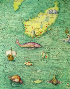 Iceland, from an Atlas of the World in 33 Maps, Venice, 1st September 1553 (detail)